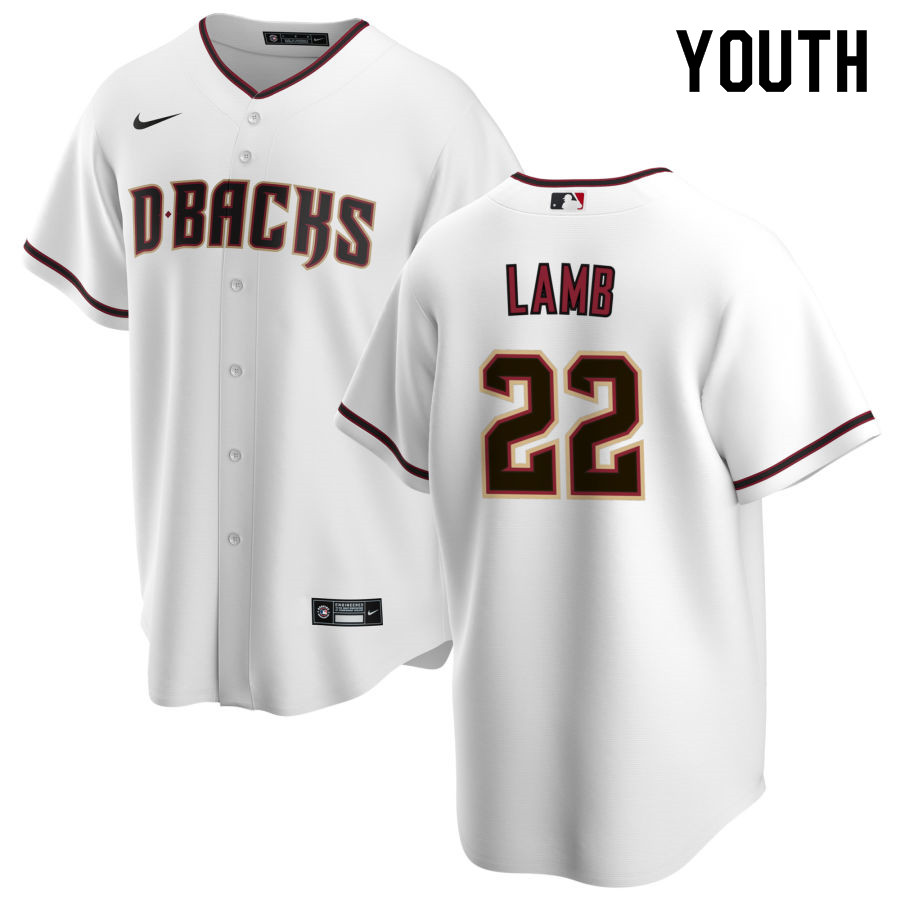 Nike Youth #22 Jake Lamb Arizona Diamondbacks Baseball Jerseys Sale-White